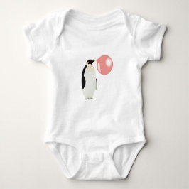 Body Para Bebé Pingüino de chicle adorable soplando burbuja