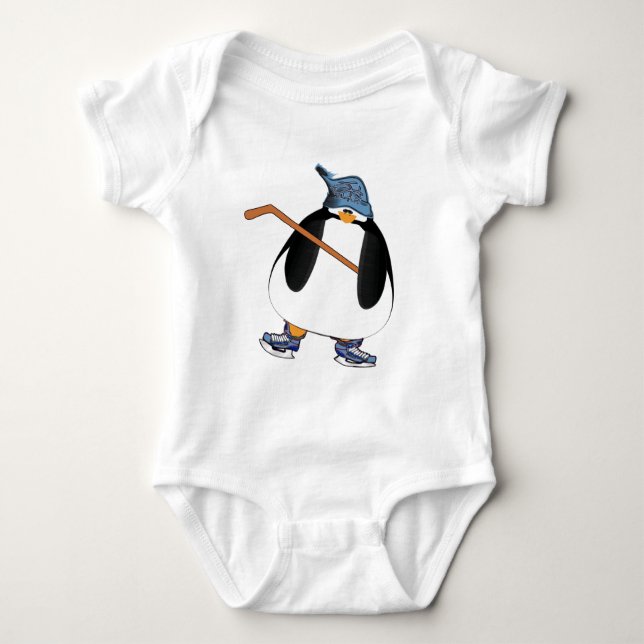 Body Para Bebé Pingüino de hockey (Anverso)