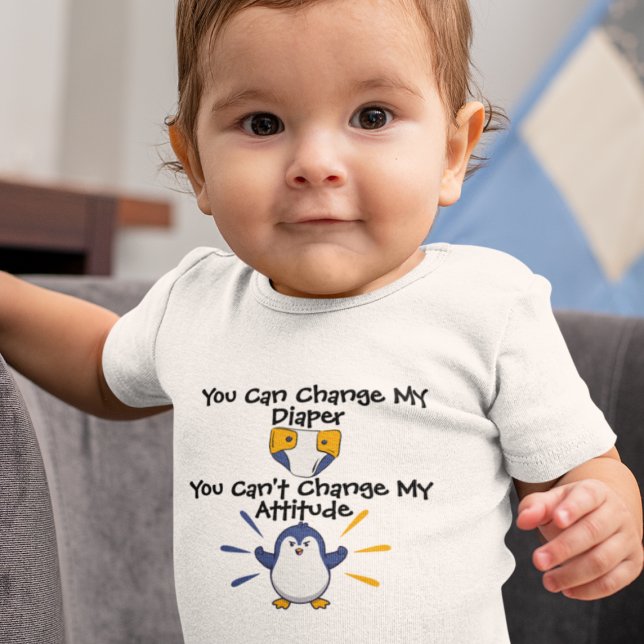 Body Para Bebé Pingüino descarado con actitud Bodysuit de bebé (Subido por el creador)