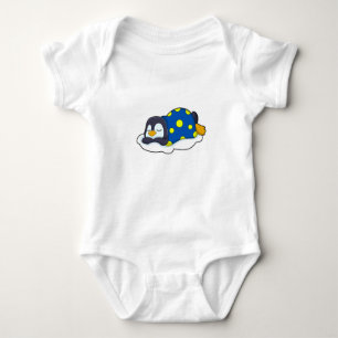Body Para Bebé Pingüino durmiendo con manta