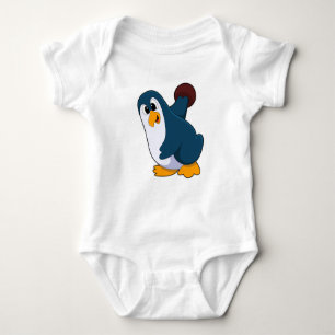 Body Para Bebé Pingüino en el Bowling con bolas