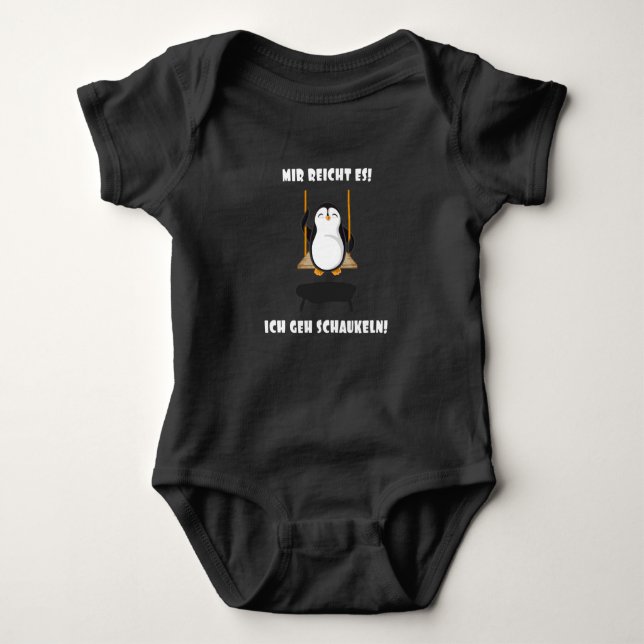 Body Para Bebé Pingüino en un columpio (Anverso)