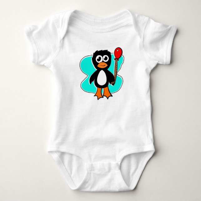 Body Para Bebé Pingüino Globo (Anverso)