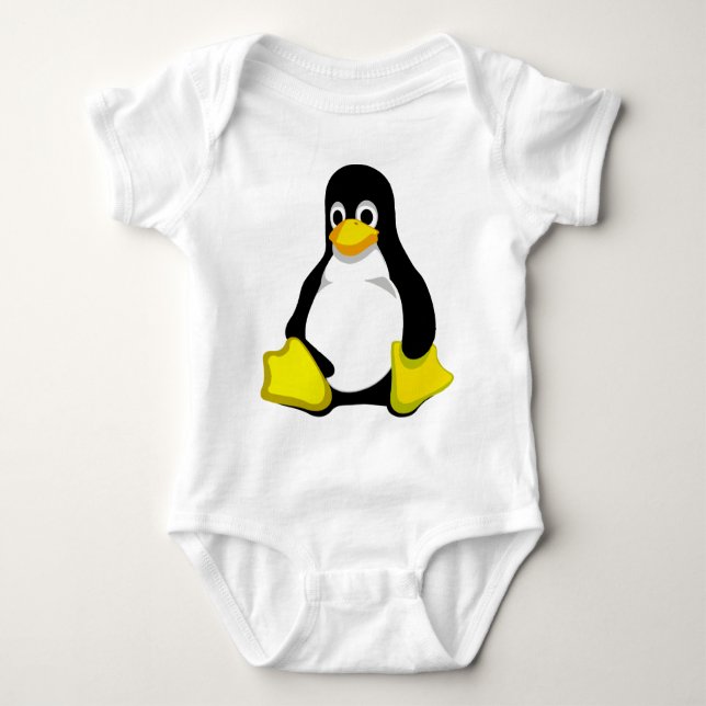 Body Para Bebé Pingüino Linux Tux (Anverso)