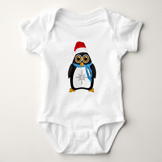 Body Para Bebé Pingüino navidad (Anverso)