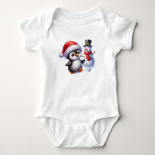 Body Para Bebé Pingüino Navidades