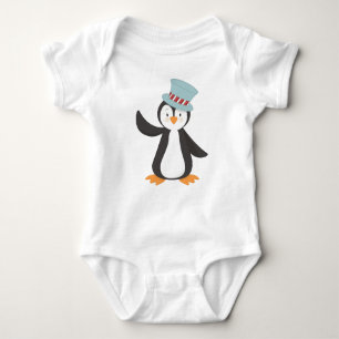 Body Para Bebé Pingüino, Pingüino Pequeño, Pingüino Con Gorra