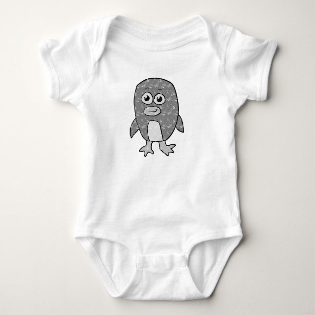 Body Para Bebé Pingüino Retro (Anverso)