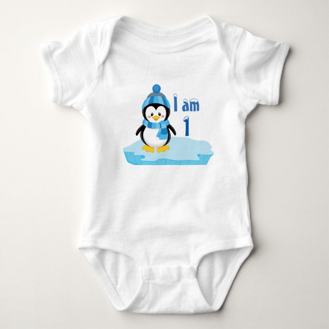 Body Para Bebé Pingüino "Soy uno" (Anverso)