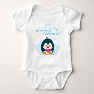 Body Para Bebé PINGÜINO "usted calienta mi corazón "