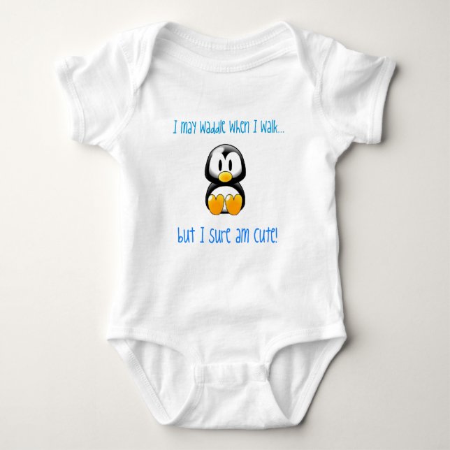 Body Para Bebé Pingüino Waddler Sbhirt del bebé (Anverso)