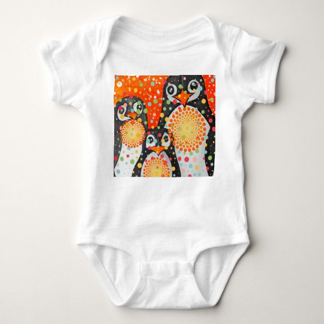 Body Para Bebé Pingüinos fantásticos (Anverso)