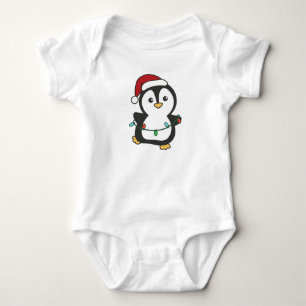 Body Para Bebé Pingüinos Navidades de pingüino en invierno