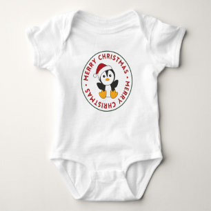 Body Para Bebé Pingüinos Navidades nevan animales de invierno pin
