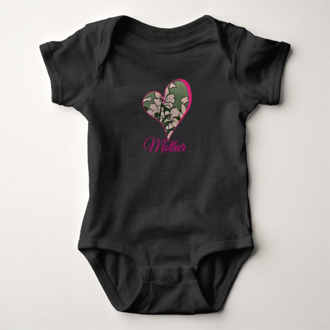 Body Para Bebé Pink Blossom Green  (Anverso)