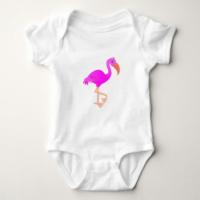 Body Para Bebé Pink Flamingo Baby Bodysuit (Anverso)
