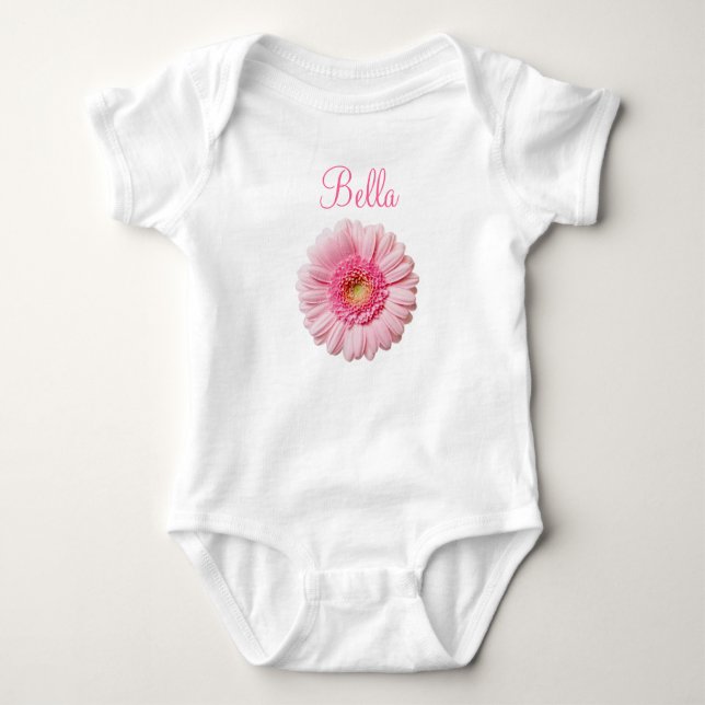 Body Para Bebé Pink Gerbera Daisy (Anverso)