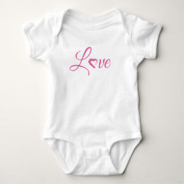 Body Para Bebé Pink Heart Love Baby Bodysuit