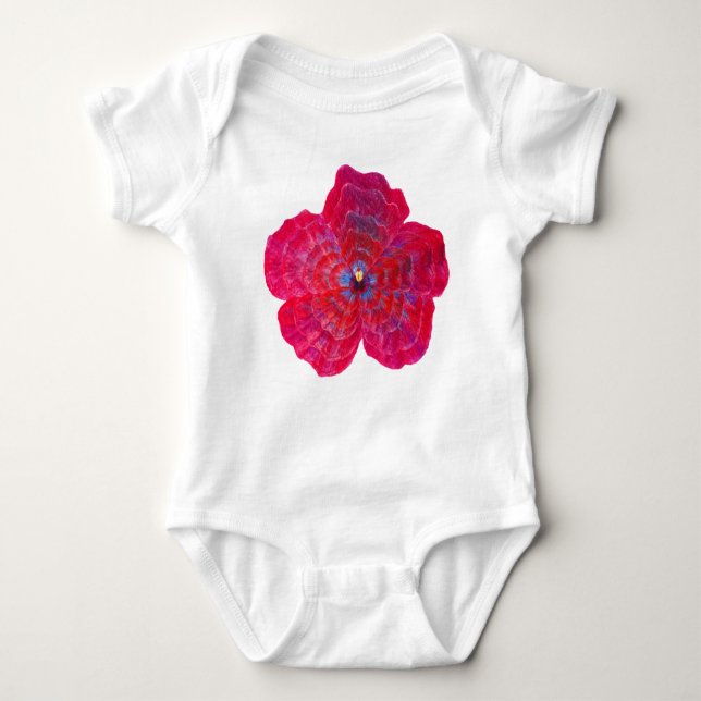 Body Para Bebé Pink Hibiscus Flower Baby Bodysuit (Anverso)