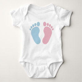 Body Para Bebé Pink or Blue Baby Footprints – Gender Reveal Desig