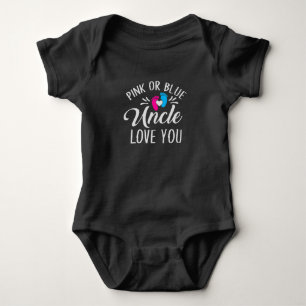 Body Para Bebé Pink or blue Uncle loves you