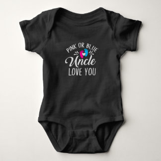 Body Para Bebé Pink or blue Uncle loves you