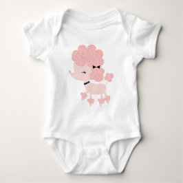 Body Para Bebé Pink Personalizado French Poodle