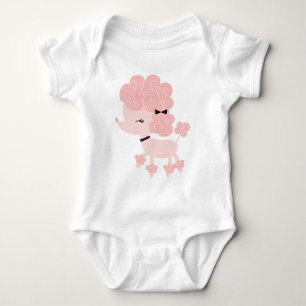 Body Para Bebé Pink Personalizado French Poodle