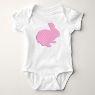 Body Para Bebé Pink Polka Dot Silhouette Easter Buneper