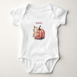 Body Para Bebé Pink Pumpkin Watercolor Boho Baby Girl Shower