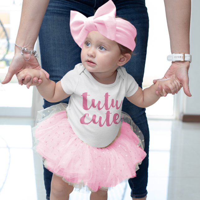 Body Para Bebé Pink Tutu Cute Baby Girl Tutu Romper (Perfect little t-shirt to wear with a cute little tutu!)