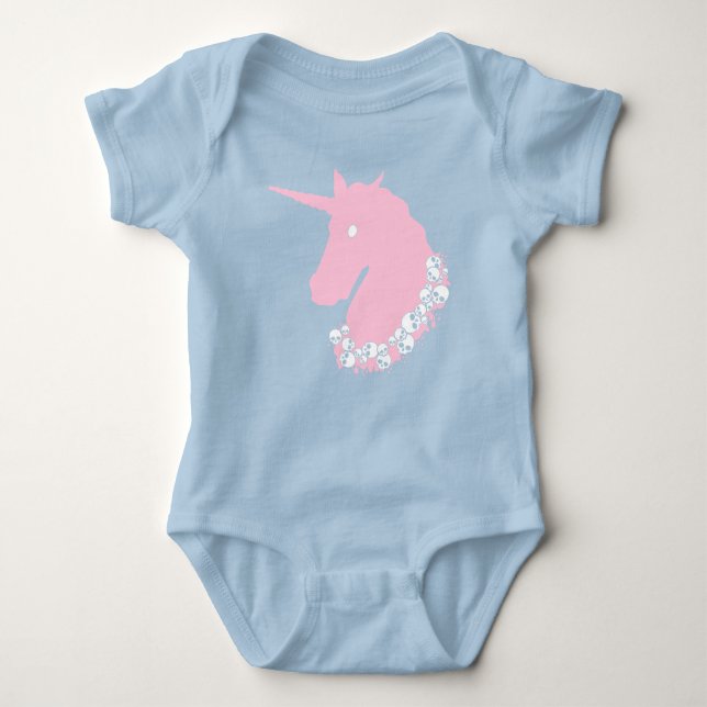 Body Para Bebé Pink Zombie Unicorn (Anverso)