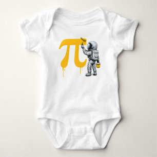 Body Para Bebé Pintura de astronauta genial símbolo Pi Día Pi