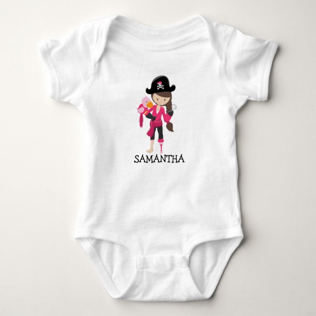 Body Para Bebé Pirate Chica Parrot (Anverso)