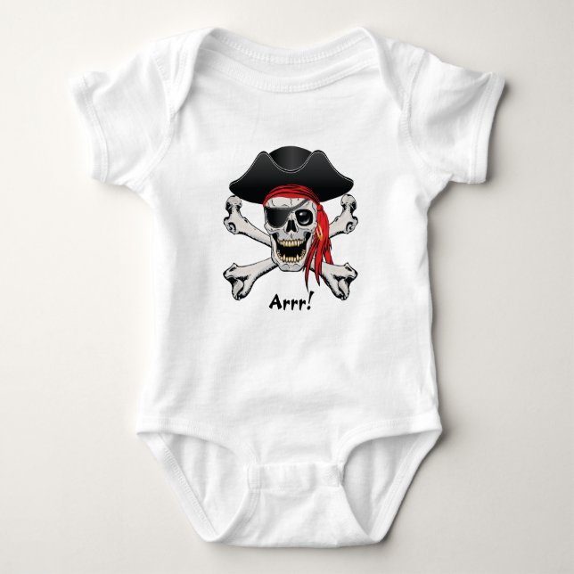 Body Para Bebé Pirate Skull (Anverso)