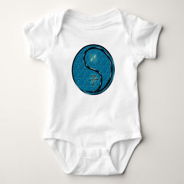 Body Para Bebé Piscis y Rata de Agua (Anverso)