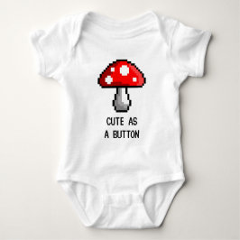 Body Para Bebé Pixel Mushroom Baby Bodysuit