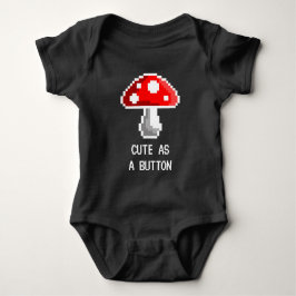 Body Para Bebé Pixel Mushroom Baby Bodysuit (Oscuro)