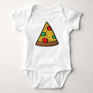 Body Para Bebé Pizza de Dibujos Animados
