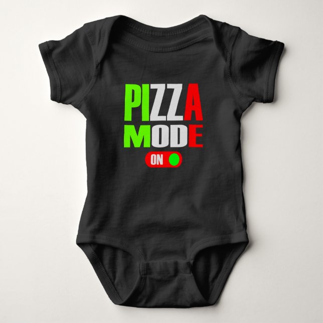 Body Para Bebé Pizza mode On Funny Apparel Eat Gift Idea (Anverso)