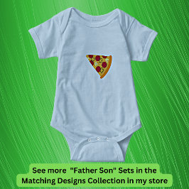 Body Para Bebé Pizza Slice, hijo padre coincidente, papá