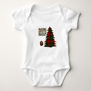 Body Para Bebé Placa de árbol de Navidad