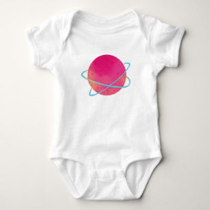 Body Para Bebé Planeta Rosa Watarcolour