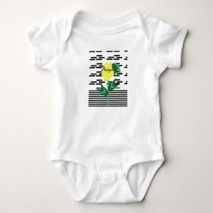 Body Para Bebé Planta de limón bebé rayas verano