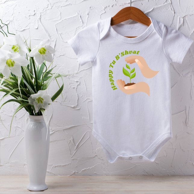 Body Para Bebé Plantación Verde Tu B'shvat Sameach Happy Tu B'shv (Subido por el creador)