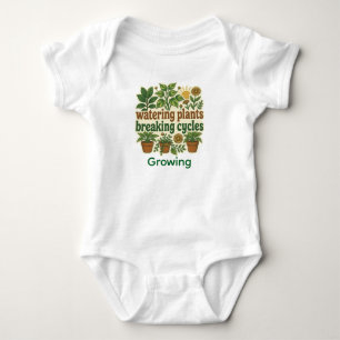 Body Para Bebé Plantas de riego retro rompiendo ciclos Salud Ment