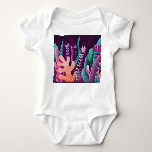 Body Para Bebé Plantas dibujadas a mano, hojas, ilustracion Procr