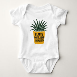 Body Para Bebé Plantas Divertidas No Juzgan Arte de Sello de Tint
