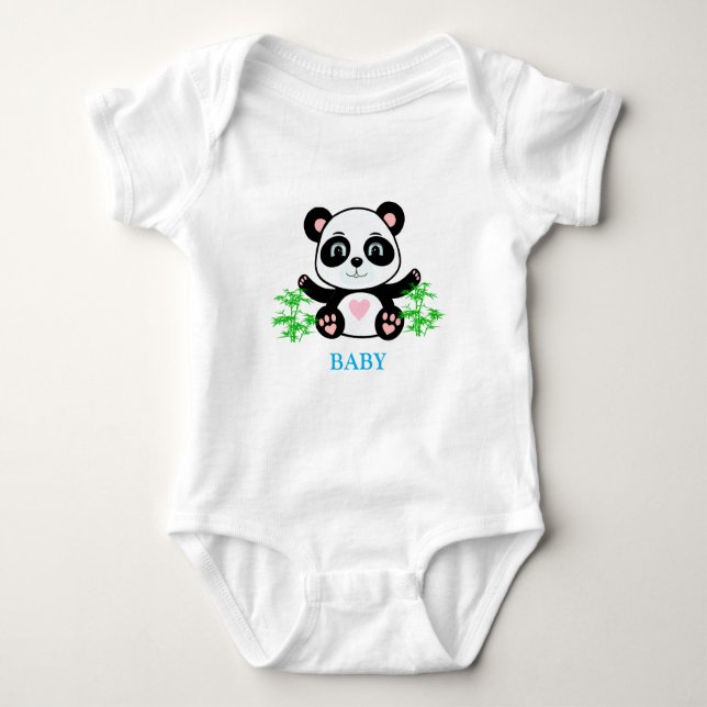 Body Para Bebé Plantas Panda Bear & Bamboo (Anverso)
