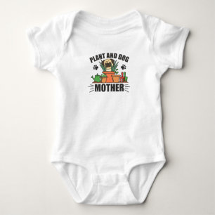 Body Para Bebé Plantas Y Perros Mamá Gardener Pug Mom